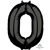 Balloon Foil 26 Black 0 Uninflated