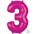 Balloon Foil 26 Pink 3 Uninflated