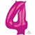 Balloon Foil 26 Pink 4 Uninflated
