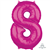 Balloon Foil 26 Pink 8 Uninflated