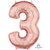 Balloon Foil 26 Rose Gold 3 Uninflated