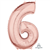 Balloon Foil 26 Rose Gold 6 Uninflated