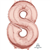 Balloon Foil 26 Rose Gold 8 Uninflated