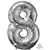 Balloon Foil 26 Silver 8 Uninflated