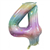 Balloon Foil 34 Matt Pastel Rainbow 4 Uninflated