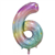 Balloon Foil 34 Matt Pastel Rainbow 6 Uninflated