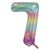 Balloon Foil 34 Matt Pastel Rainbow 7 Uninflated