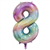 Balloon Foil 34 Matt Pastel Rainbow 8 Uninflated