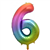 Balloon Foil 34 Rainbow 6 Uninflated