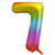 Balloon Foil 34 Rainbow 7 Uninflated