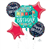 Balloon Foil Bouquet HBD Celebate 5Pk Uninflated
