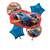 Balloon Foil Bouquet Hot Wheels 5Pk Uninflated