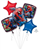Balloon Foil Bouquet Spiderman 5Pk Uninflated