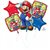 Balloon Foil Bouquet Super Mario Bros 5Pk Uninflated