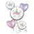 Balloon Foil Bouquet Unicorn Party 5Pk Uninflated