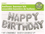 Balloon Foil Letter Kit Happy Birthday Silver