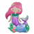 Balloon Foil Standing Airz Mermaid 211220