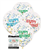 Balloons Clear Happy Birthday Print with Confetti 6 Pack