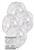 Balloons Clear with Silver Confetti 6 Pack