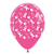 Balloons Printed Pink Ribbon Fuchsia 6pk