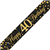 Banner Foil Spark Fizz Black  Gold 40th Birthday