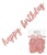Banner Jointed Happy Birthday Rose Gold 838Cm