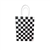 Black and White Check  Paper Bag 4pk
