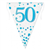 Bunting 50th Birthday Spark Fizz Blue 39m