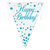 Bunting Happy Birthday Spark Fizz Blue 39m