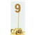 Candle 9 Long Pick Gold Glitter