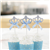 Cupcake Topper Blue Ribbon Crown 6Pk 45cm