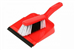 Edco Dust Pan and Brush Set Red
