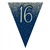 Flag Bunting Glitter Navy 16th