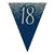Flag Bunting Glitter Navy 18th