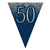 Flag Bunting Glitter Navy 50th