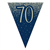 Flag Bunting Glitter Navy 70th
