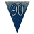 Flag Bunting Glitter Navy 90th