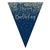 Flag Bunting Glitter Navy Happy Birthday