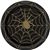 Halloween Blk  Gold Spider 9 Plate 8pk