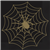 Halloween Blk  Gold Spider Bev Napkin 16pk
