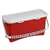 Hermetic 8L Bucket with Outside Handle Red