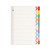 MARBIG 35017 DIVIDERS INDEX A4 COLOUR 10 TAB