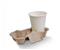 MOULDED FIBRE CARRY TRAY 2 CUP 100SLV 
