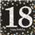 Napkin Celebration 18 Black Gold 16Pk