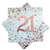  Napkin Celebration 21  Rose Gold 16Pk