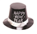 New Years Top Hat Black Glitter
