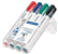 STAEDTLER 351 B WP4 LUMOCOLOR WHITEBOARD MARKER CHISEL POINT WALLET 4
