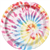 Tie Dye Swirl Plate 9 8pk