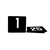 Trenton Table Number White on Black Set of 125